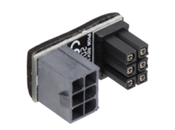 Adaptador De Energia 6 Pinos Com Boa Condutividade Elétrica E Conector Giratório De 180 Graus Para Placa De Vídeo De Computador Luz Dourada
