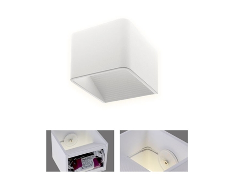 Aplique Edna 1X6W Led 423Lm 3000K C.10Xl.10Xalt.8Cm Areia FERRIMEX