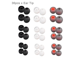 36 Peças De Pontas Auriculares De Silicone Macio, Antiderrapantes, Laváveis ​​e Multicoloridas. Ly Ebike