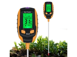 Analisador de Solo 5 em 1 LYYTUNG, com Medidor de Umidade, pH, Temperatura, Luz Solar, Visor LCD