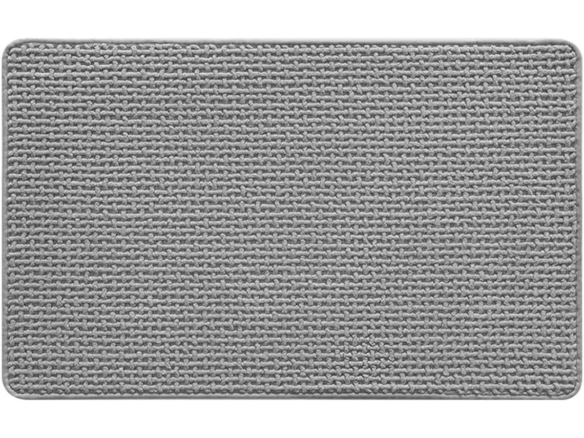 Capacho Antiderrapante Absorvente De Água, Tamanho L, Cinza, Multi-cenário, Adequado Para Varanda/banheiro/interior