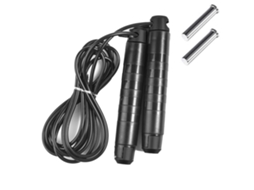 Corda de Pular com Rolamento Preta Carga Curta 80G*2