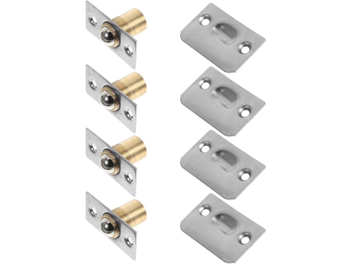Conjunto De 4-fechos Bola Ajustáveis Abaodam, Invisíveis, Em Aço Inoxidável, Com Placa De Batente, Para Casa