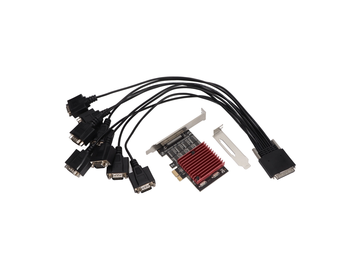 Cartão De Expansão Pcie Para Cartão Serial De 8 Portas Para Acessórios De Computador Desktop