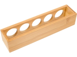 Organizador De Óleos Essenciais Com Prateleira Madeira Maciça, 5 Compartimentos, Ideal Para Banheiro E Quarto