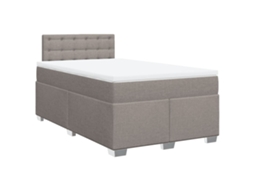 Box Spring Bed, Box Spring Beds Vidaxl Cinzento-acastanhado Tecido (120 X 190 Cm)