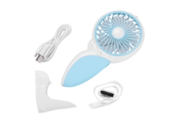 Laxiscreed Ventilador De Mesa Portátil Com Usb E Iluminação Ambiente