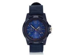Relógio de Pulso Analógico Eletrônico Militar com Pulseira de Nylon Azul