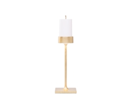 Candeeiro De Mesa Midi Sem Fios Perpetua, Em Alumínio Preto Mate E Interior Em Folha De Ouro, Com Módulo De Led Profissional E Recarregável.