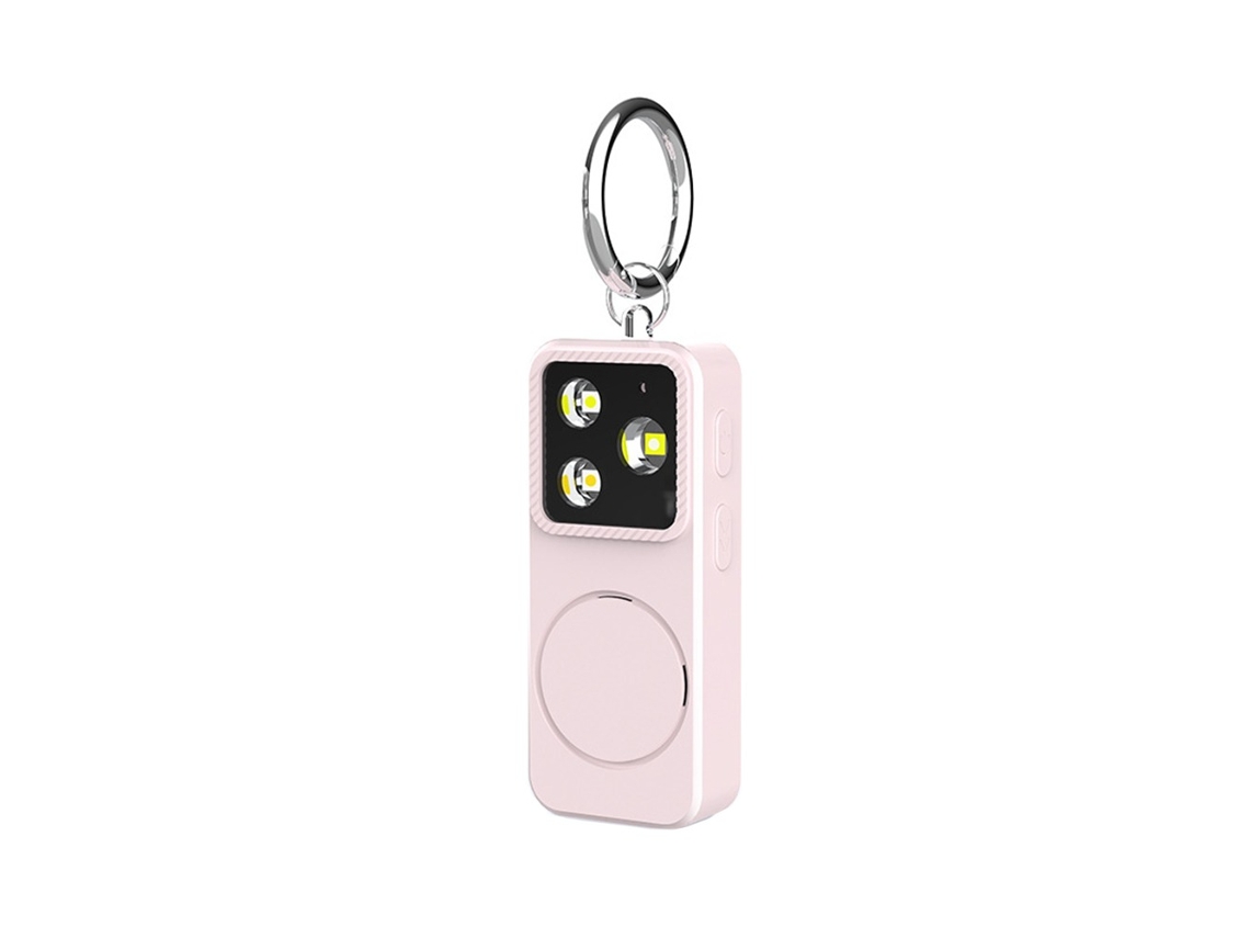 Alarme Pessoal 150db Lanterna Led Sos Feminino Rosa