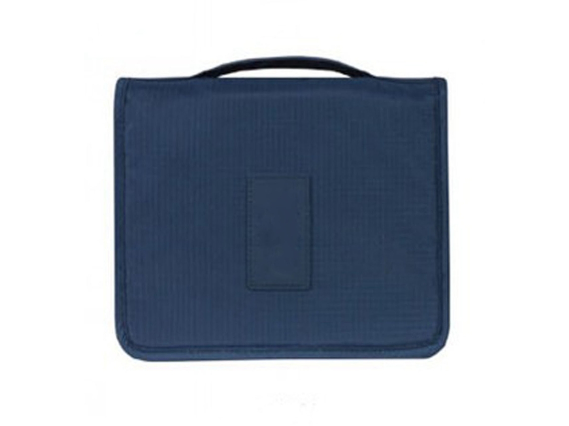 Bolsa de Higiene Pendurável Plegável com Gancho Azul Marinho para Viagem e Maquiagem 24x18.5x9.5cm S/MARCA