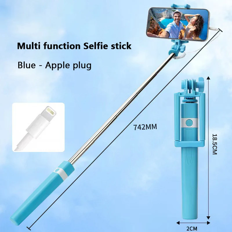 Novo Bastão De Selfie Com Fio, Compatível Com Plugue Tipo C, Mini Bastão De Selfie Portátil.