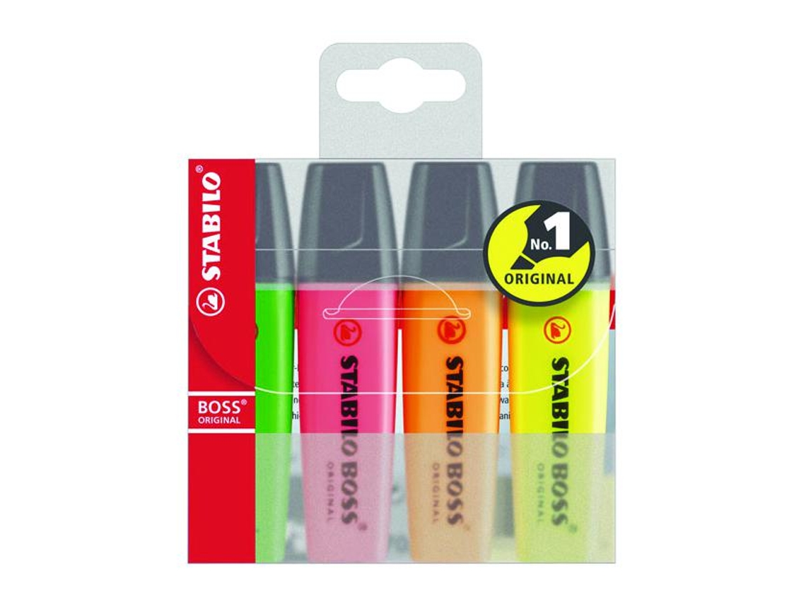 Marcador Fluorescente Stabilo Boss 4 Unidades