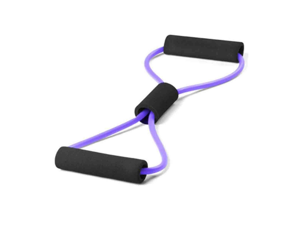 Banda De Resistência Em Forma De 8 Elastic Stretch Fitness Para Exercícios Indoors Roxa