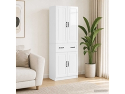 Vidaxl Conjunto De Gabinete 2 Unid. Branco Brilhante
