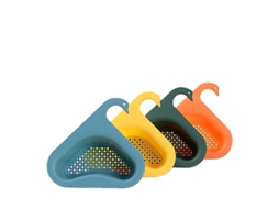 Organizador de Pia Triangular de Cozinha com Strainer 4 Peças 23*8cm para Esponjas e Escovas