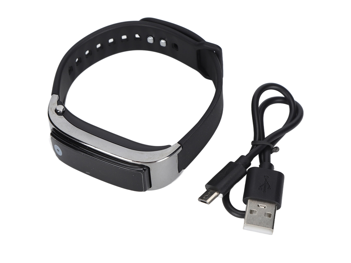Pulseira Inteligente Y3plus Multifuncional com Monitoramento de Temperatura e Carregamento Usb Prata Cinza
