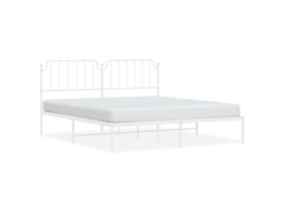 Bed Frame, Bed Frames Vidaxl Branco Aço (160 X 200 Cm)