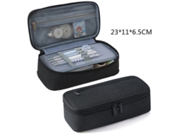 Bolsa Organizadora Escolar, 5cm, Grande, Camada Dupla, Tecido Oxford, Preto AQUAFORGE