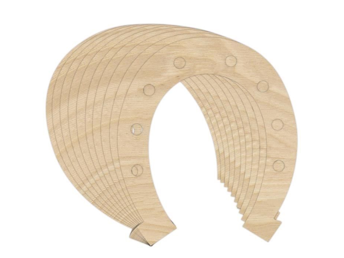 Recortes em Compensado CREATIVE DECO Formas de Ferradura para Decorar Semicírculo 16 5 X 14 5 Cm