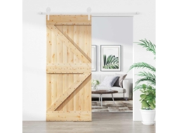 Vidaxl Porta Deslizante Natural E Branco 90 X 210 Cm