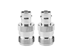 2pcs Adaptador de Conector Coaxial N Fêmea para Bnc Fêmea Rf com Revestimento de Ouro 50ω 0 6ghz S/MARCA
