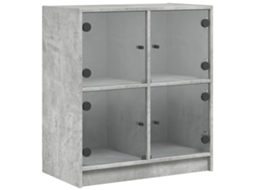 Side Cabinet, Side Cabinets Vidaxl Cinzeto Madeira Processada (n/a)