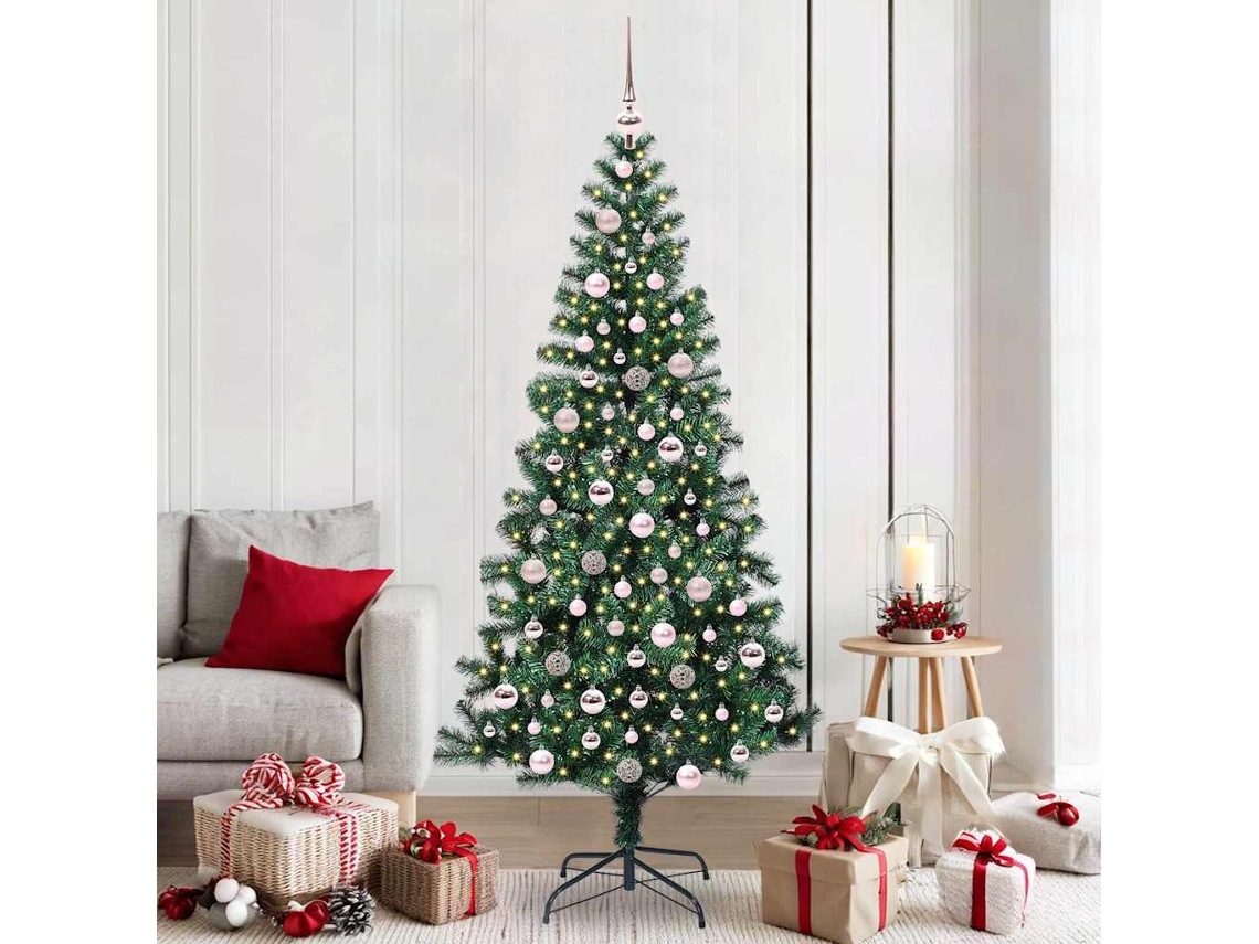 Vidaxl Árvore De Natal Artificial Pré-iluminada Verde 210 Cm