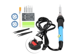 Kit de solda elétrica de 14 peças, ferramenta de gravação em madeira de 60 W com temperatura ajustável.