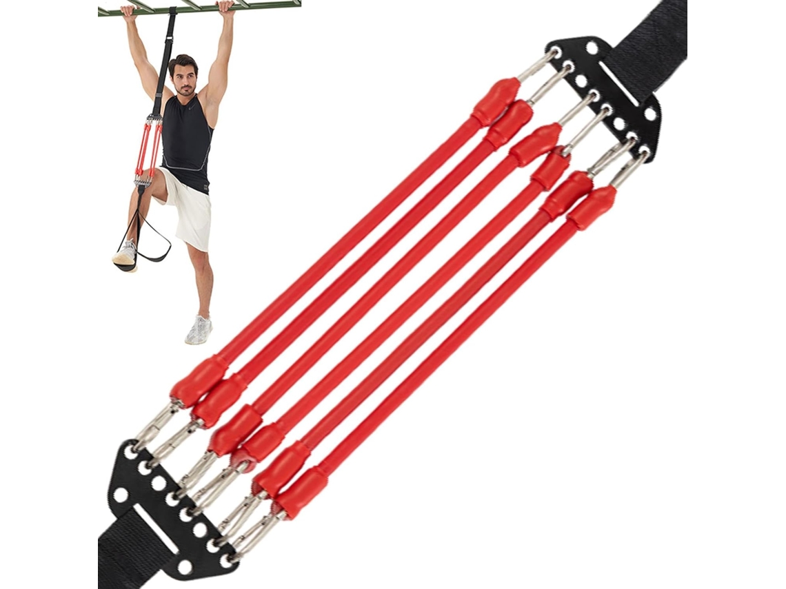 Faixas Elásticas de Nylon para Resistência Treinamento Força Faixa Ajustável 3,8 Cm com Pedais Apoio os Pés S/MARCA