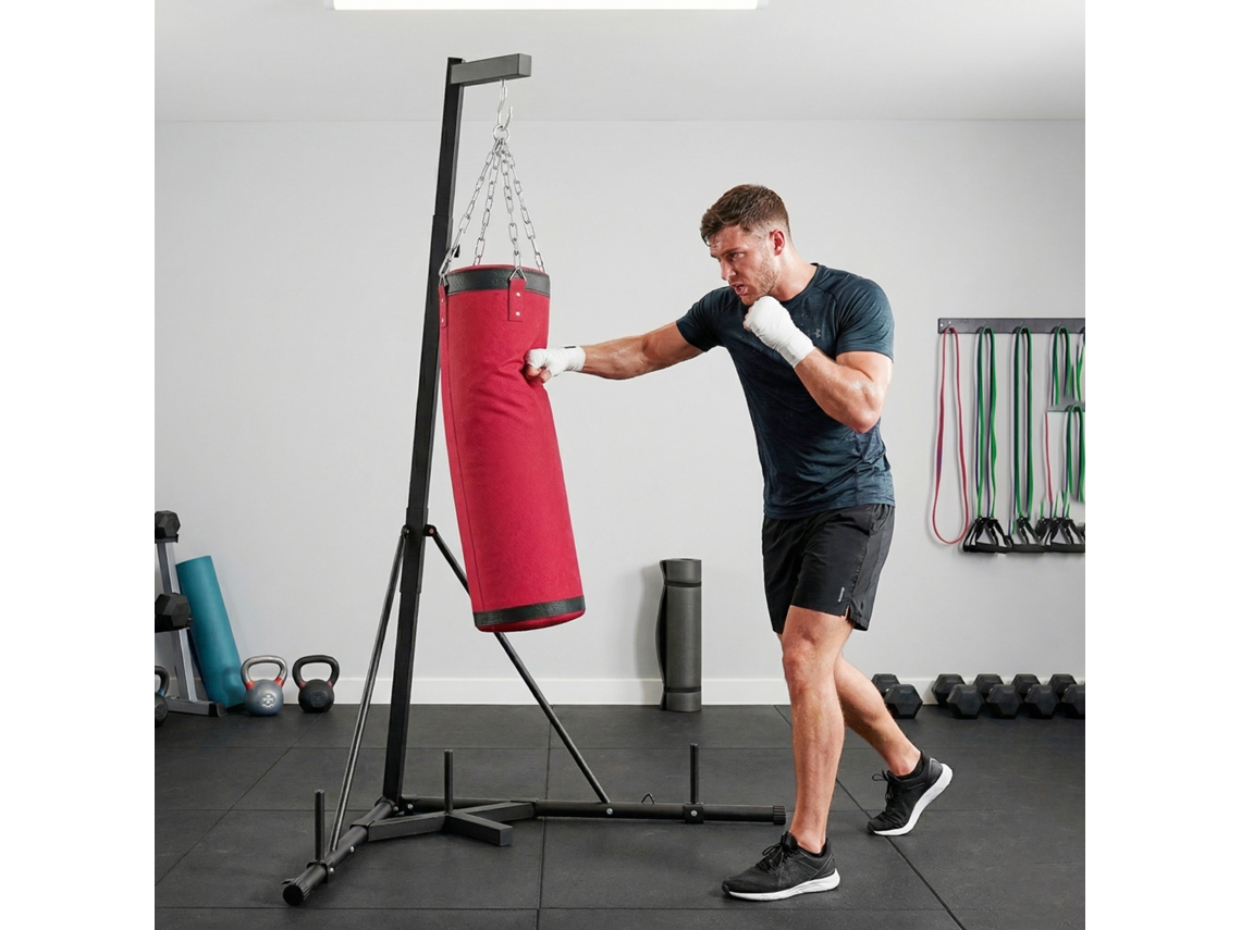 Suporte Para Saco De Pancadas Ajustável De 185 A 231 Cm De Altura, Com Base Triangular E Peso Integrado