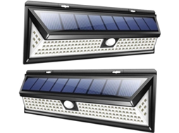 Conjunto De 2 Luzes Solares Led À Prova D'água Para Jardim