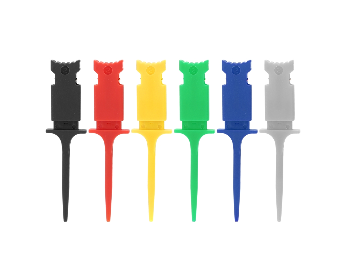 Conjunto De 6 Ganchos De Prueba Mini Clips Ic Para Reparación Y Mantenimiento