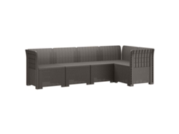 Maison Exclusive - Sofá De Jardim Para 5 Pessoas Com Visual De Rattan Pp