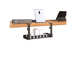 Bandeja Organizadora De Cabos Para Debaixo Da Mesa, Suporte De Metal Para Cabos De 40 Cm capacidade De Carga De 5 Kg