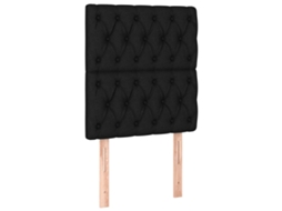 Cabeceira de Cama 2 Pcs Tecido 80x7x78/88 Cm Preto MAISON EXCLUSIVE
