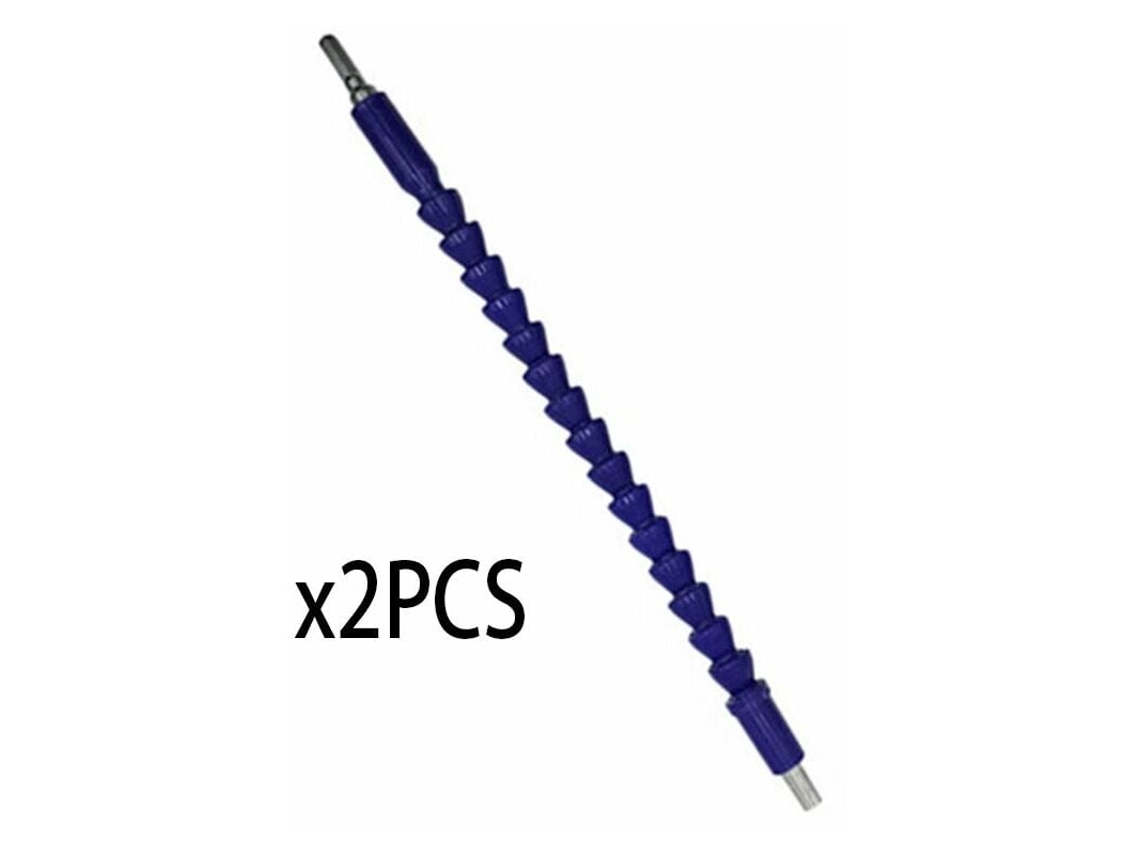 Adaptador De Extensão Flexível Para Furadeira Elétrica De 295 Mm, Azul, Com 2 Unidades. Ideal Para Parafusadeiras E Furadeiras. Aquaforge