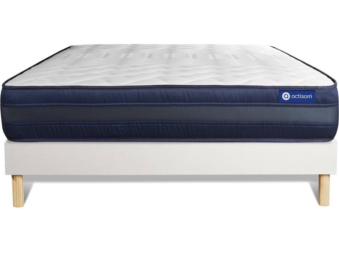 Conjunto de Estrado Branco + Colchão ACTISOM Actimemo Tech (120x220 cm - Espuma Viscoelástica)
