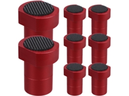 Homsfou 8-batentes De Posicionamento Antiderrapantes Bancada Trabalho Em Madeira, 20mm, Vermelho, Conjunto De 8 Peças