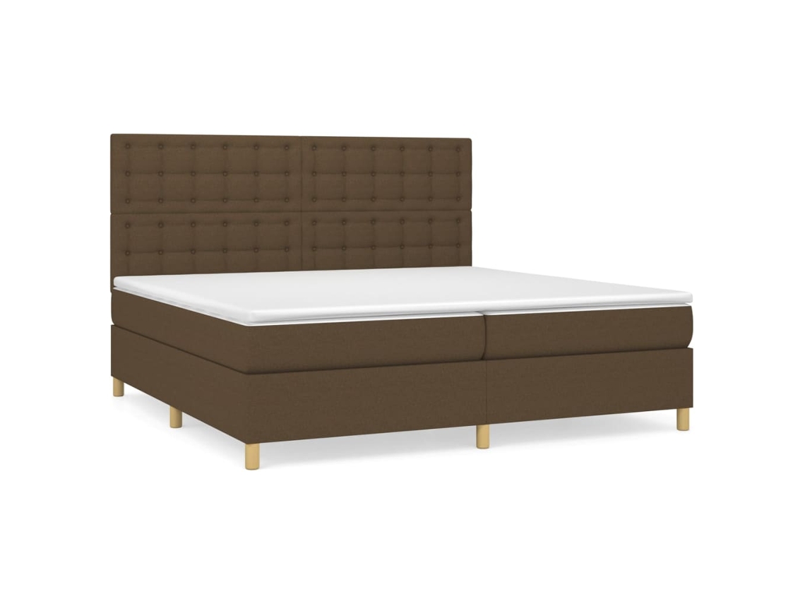 Box Spring Bed, Box Spring Beds Vidaxl Marrom Tecido (200 X 200 Cm)