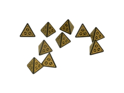 Primerox conjunto de 10 Dados Poligonais de Acrílico para Rpg e Jogos de Tabuleiro Dnd com Números Claros