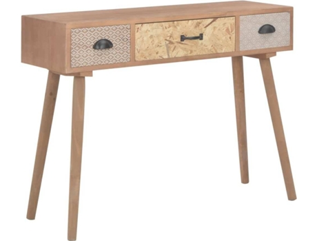 Mesa Consola  com 3 gavetas Madeira de pinho maciça (100x30x73 cm)