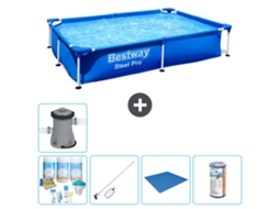 Bestway Piscina Bestway Steel Pro Retangular - 221x150x43 Cm - 6-peças S22064
