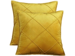2026 funda de Almohada de Terciopelo 2 Piezas 45x45cm Estilo Nórdico Cuadros Suave para Sofá Dormitorio Amarelo