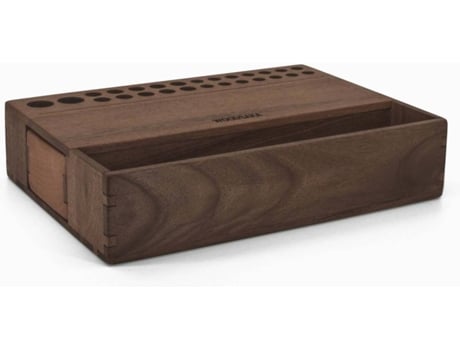 Mini Organizador com Gaveta e Secção de Arrumação Aberta WOODSAKA Reka Nogueira (16x22x5 cm)