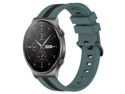 Pulseira De Silicone Bicolor Vertical De 22 Mm Para Huawei Gt2 Pro