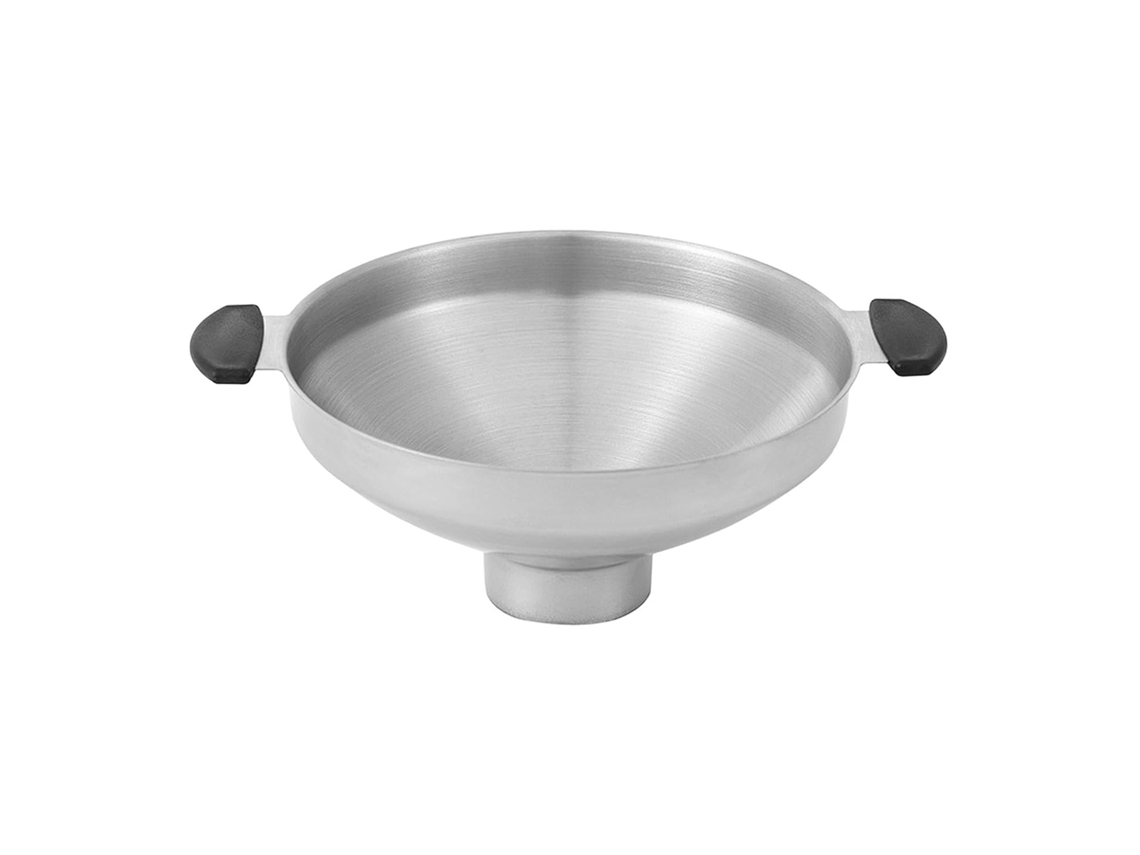 Funil Para Conservas Em Aço Inoxidável, Útil Na Cozinha, Com Alça E Abertura Larga Para Sólidos, Grãos E Produtos