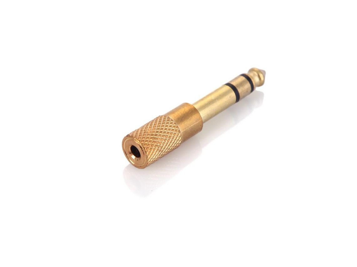 Adaptador De Entrada De Udio Conversor Tomada Est Reo Para Guitarras El Tricas Microfone Fone De Ouvido 6.5mm Macho 3.5mm F Mea*
