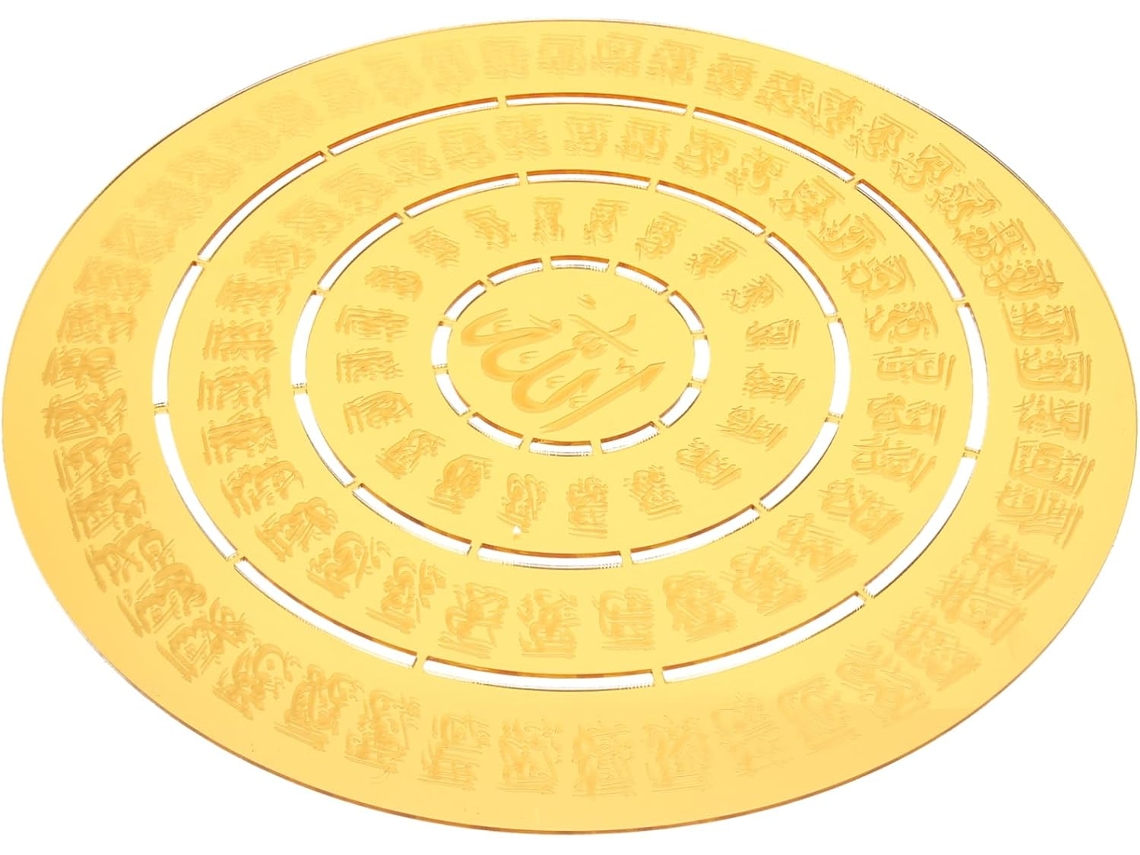 Decoração De Interiores Em Acrílico Dourado Com Acabamento Detalhado, Ornamento Elegante.