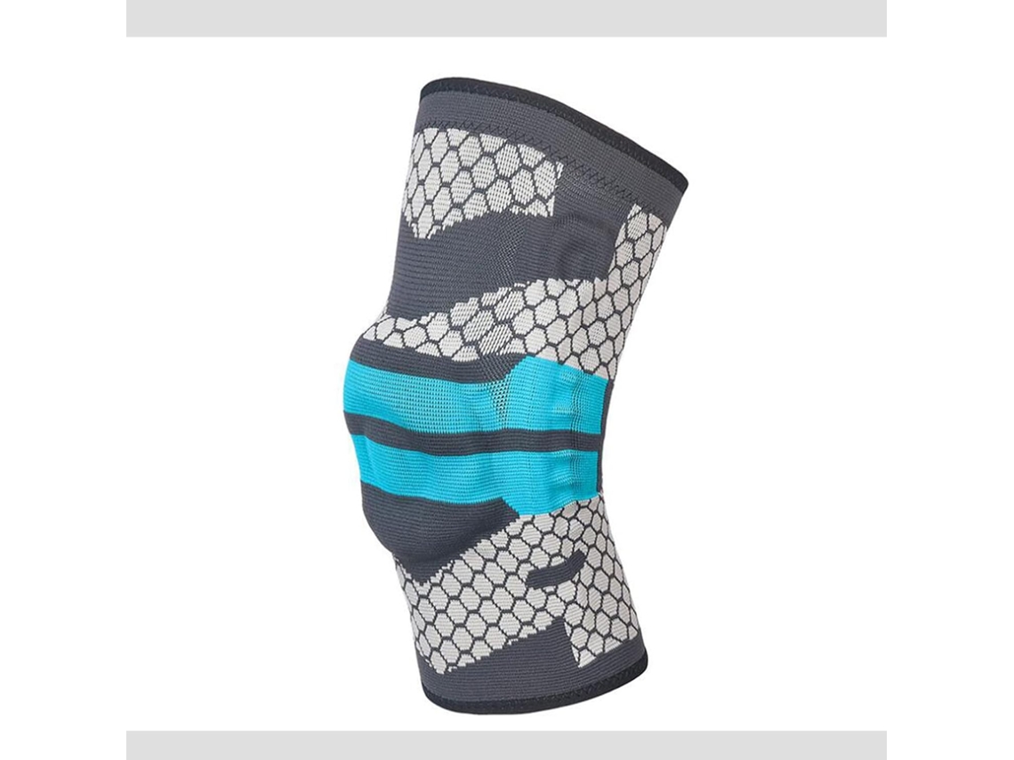 Joelheiras Desportivas, Espessas Antiderrapantes com Espuma, Confortáveis e Seguras, de Treino, Azul marinho, Tamanho G AQUAFORGE
